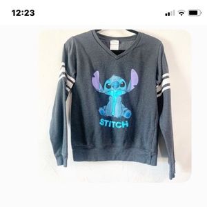 Disney Lilo & Stitch V Neck Sweater Size Small
